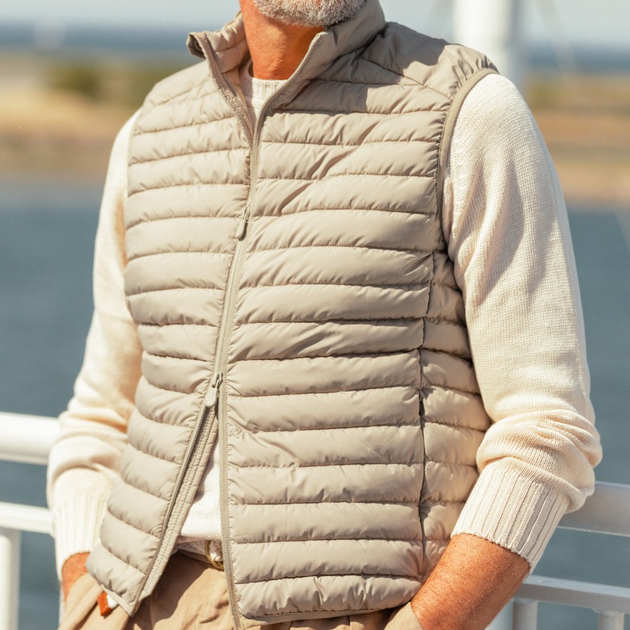 Save The Duck Cappuccino Technical Down Leonard Nylon Gilet Best