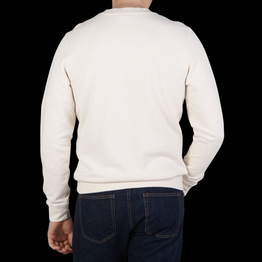 Sunspel Ecru White Cotton Loopback Sweatshirt Online