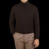 Gran Sasso Brown Extra Fine Merino Roll Neck Hot