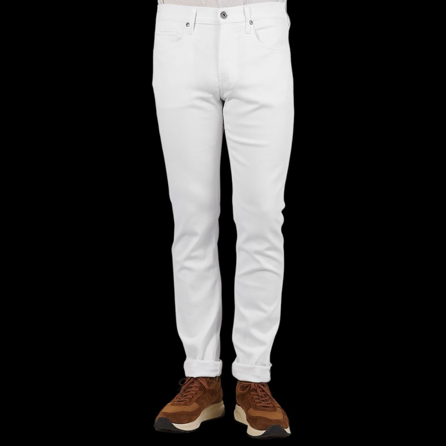 Paige White Icecap Cotton Stretch Lennox Jeans Best