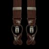 Albert Thurston Brown Linen Brown Leather 35Mm Braces Wholesale