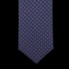 Gierre Milano Indigo Blue Geometrical Printed Silk Tie Wholesale