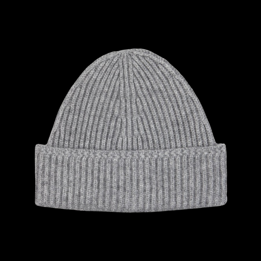 Yacaia Light Grey Wool Cashmere Beanie Best