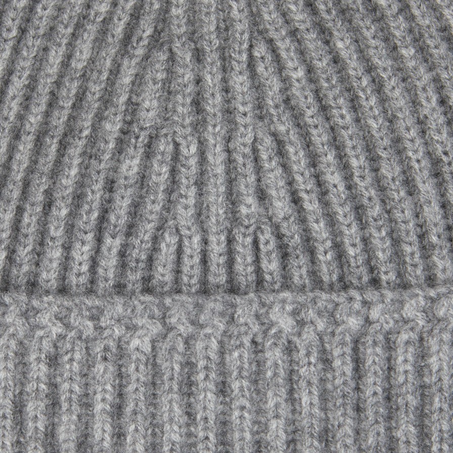 Yacaia Light Grey Wool Cashmere Beanie Best