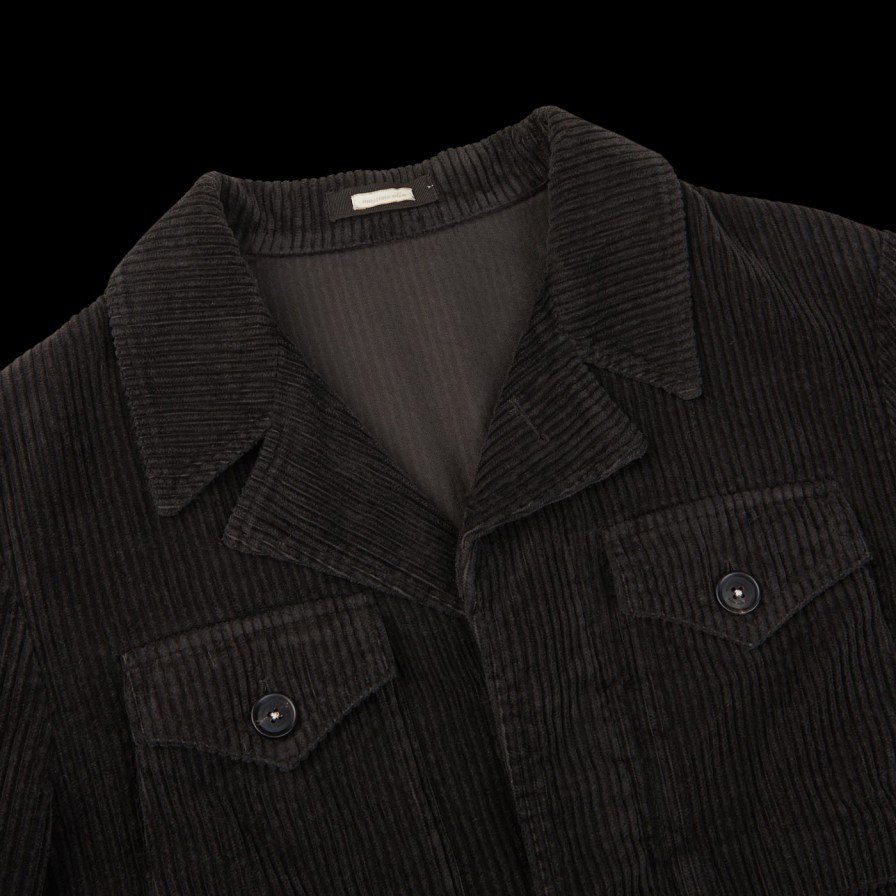 Massimo Alba Dark Grey Cotton Corduroy Field Jacket Online