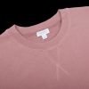 Sunspel Vintage Pink Cotton Loopback Sweatshirt New