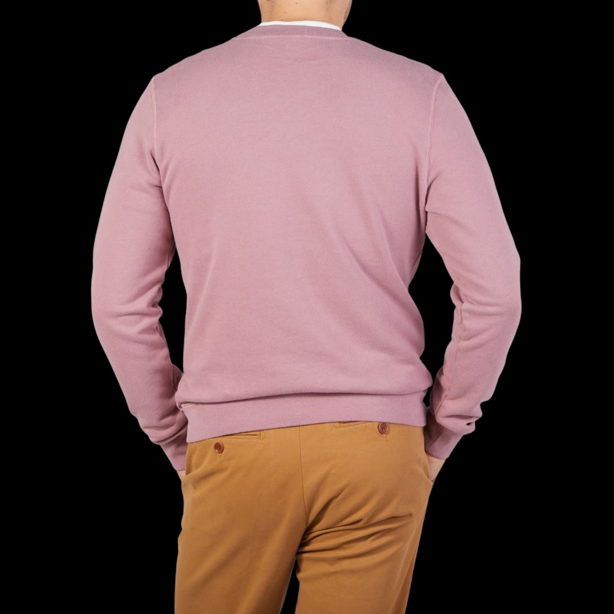 Sunspel Vintage Pink Cotton Loopback Sweatshirt New