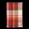 Universal Works Red Earth Checked Cotton Long Scarf Best