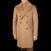 Tagliatore Camel Beige Brushed Wool Db Polo Coat Hot