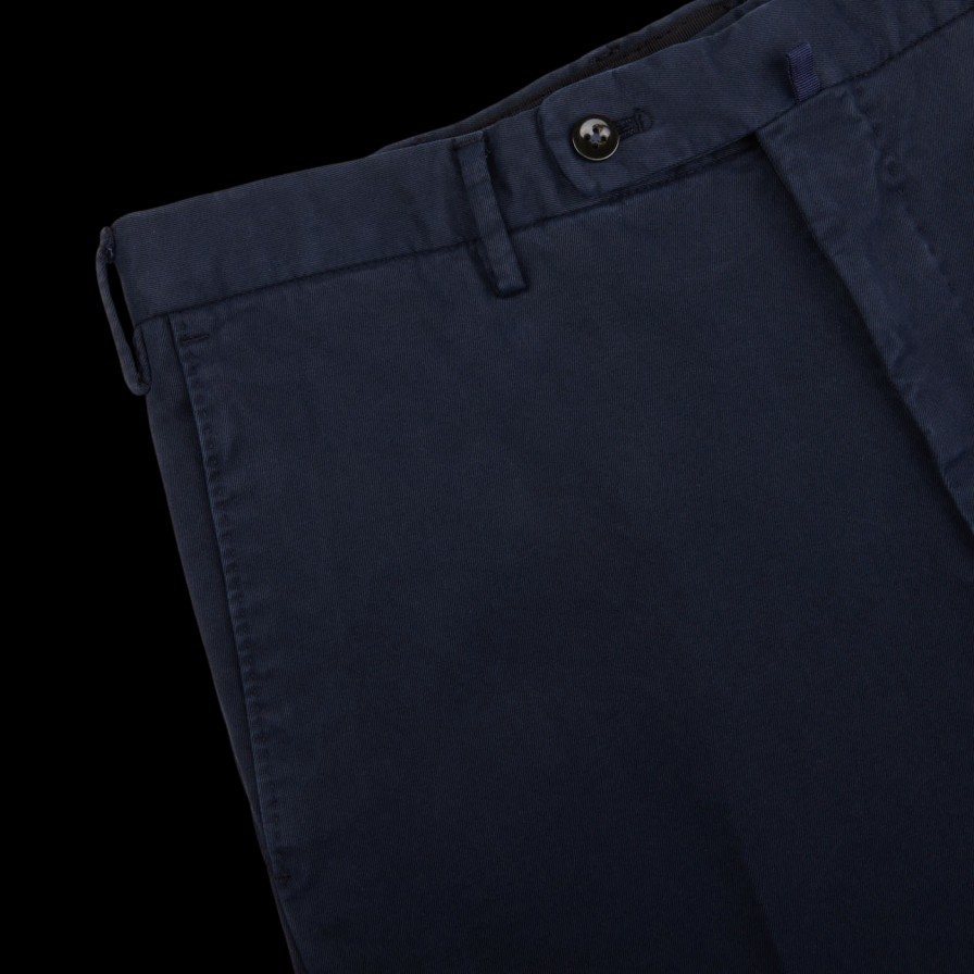 Incotex Dark Blue Cotton Stretch Comfort Chinos Best