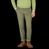 Berwich Military Green Cotton Stretch Chinos Hot