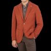 L.B.M. 1911 Rust Orange Cotton Moleskin Blazer Best