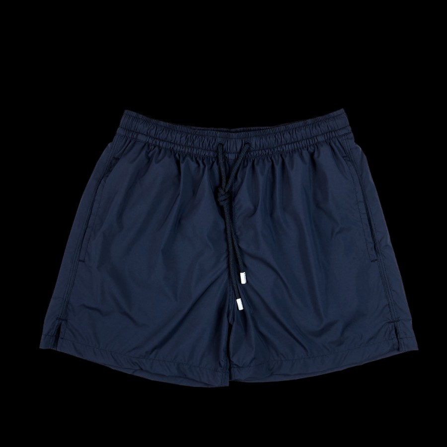 Fedeli Navy Madeira Microfiber Swim Shorts New