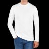 Sunspel White Cotton Riviera Long Sleeve T-Shirt Wholesale