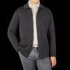 Maurizio Baldassari Charcoal Grey Milano Knitted Wool Overshirt Wholesale