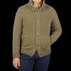 Herno Grass Green Wool Knitted Blouson Wholesale