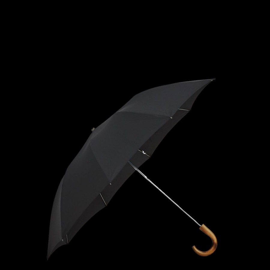 Fox Umbrellas Black Telescopic Maple Handle Umbrella Clearance