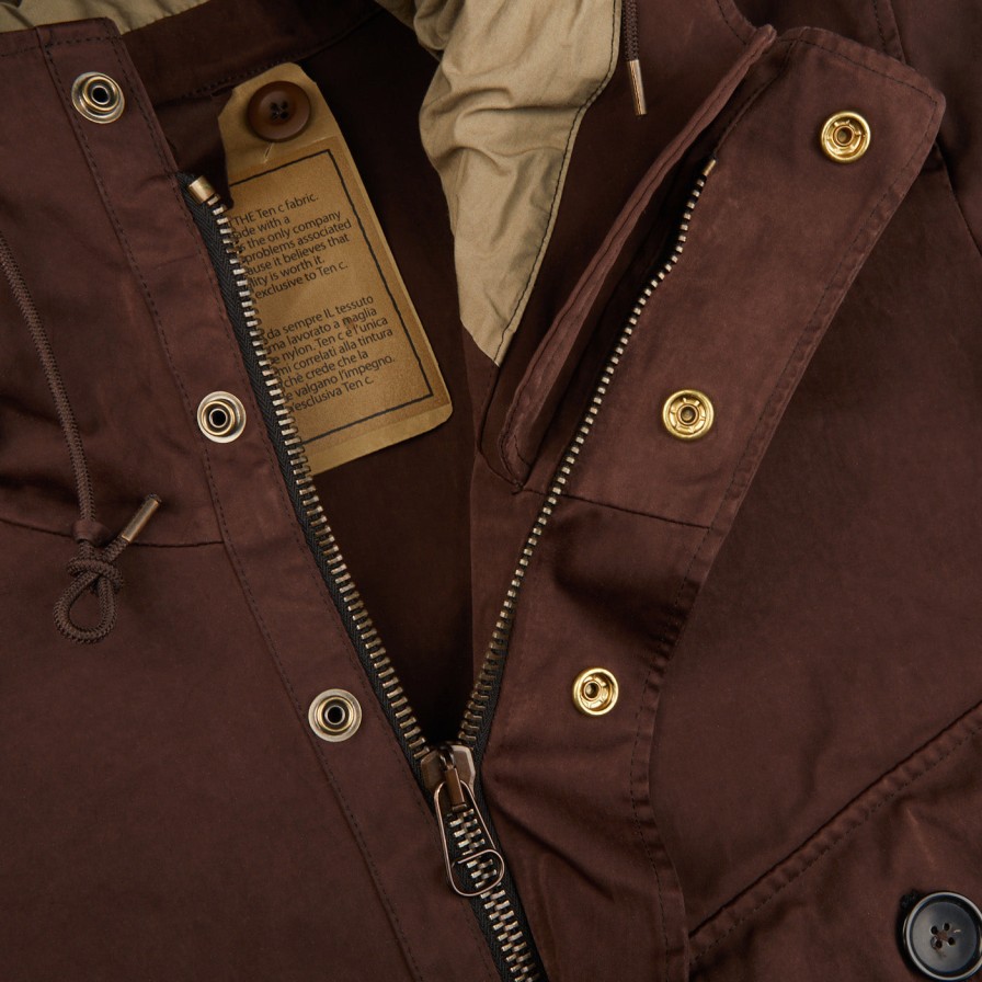 Ten C Dark Brown Technical Cyclone Parka Hot