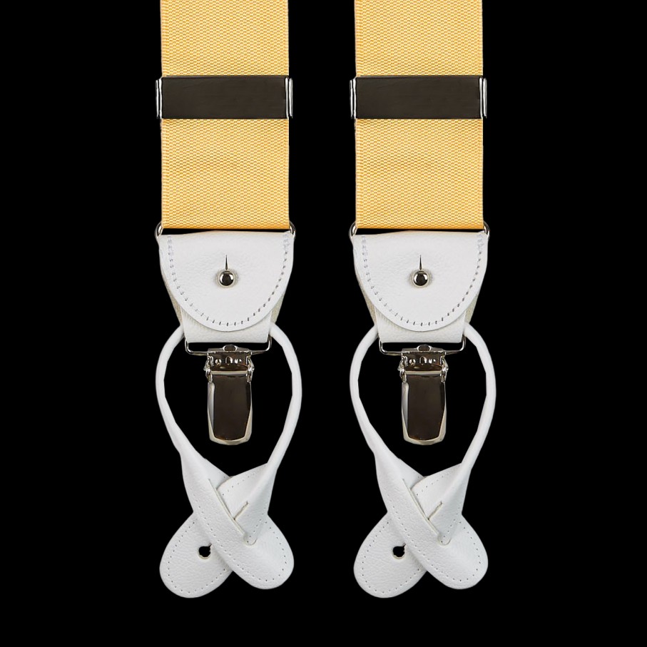 Albert Thurston Champagne Nylon Leather 40 Mm Braces Hot