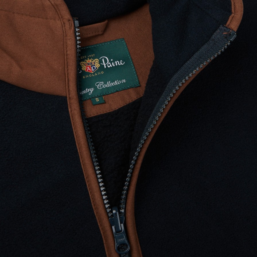 Alan Paine Dark Navy Fleece Aylsham Gilet New