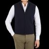 Maurizio Baldassari Navy Blue Knitted Virgin Wool Gilet Hot