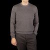 Gran Sasso Taupe Beige Bicolour Merino Wool Crewneck Wholesale