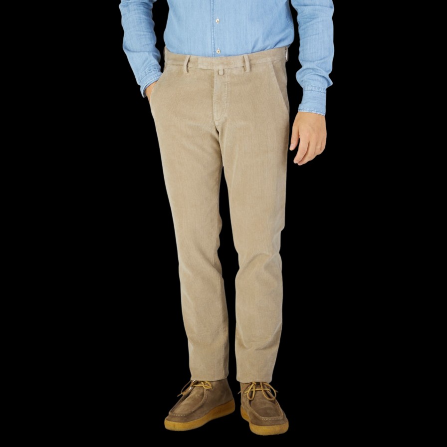 Briglia Light Beige Cotton Corduroy Bg03 Trousers Hot