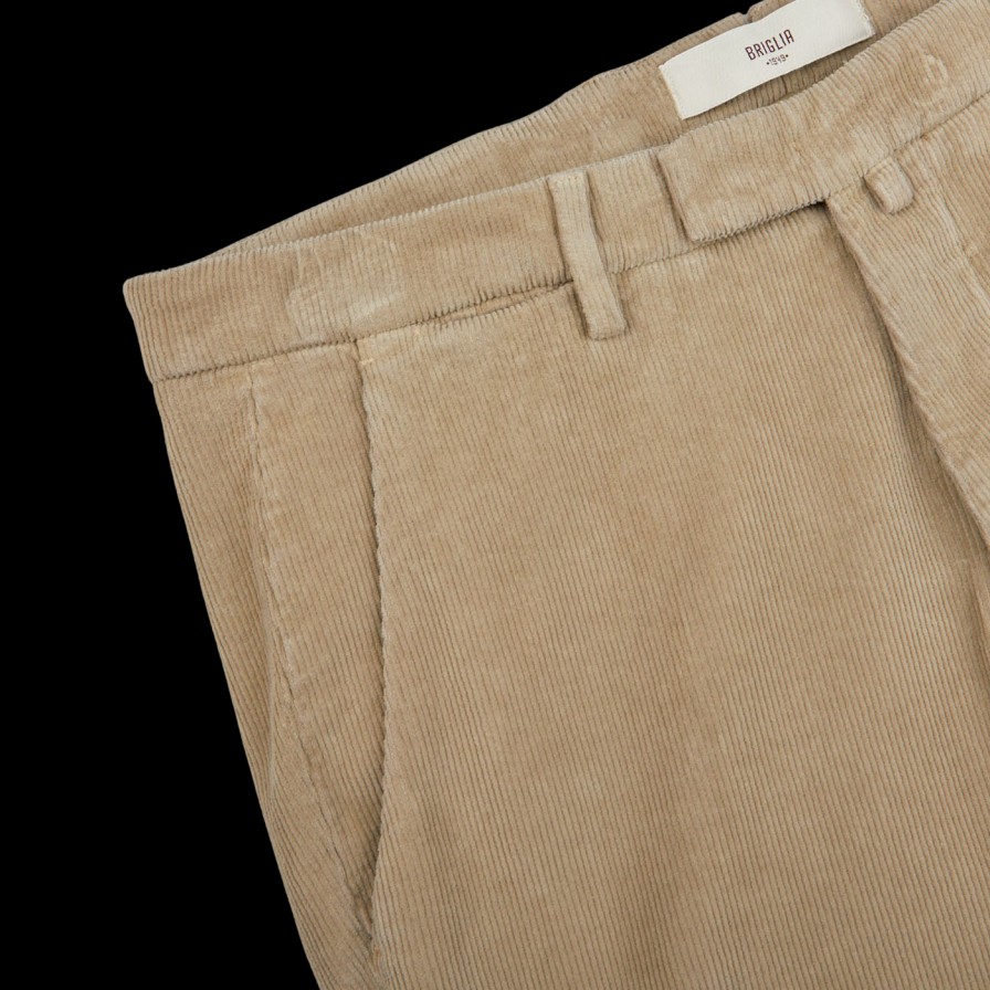 Briglia Light Beige Cotton Corduroy Bg03 Trousers Hot