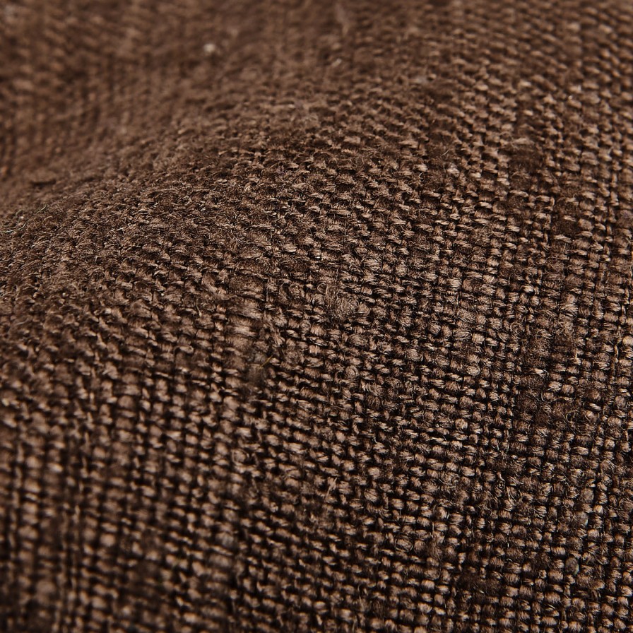 Drake's Brown Handrolled Silk Tussah Tie Online