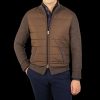 Gran Sasso Brown Melange Wool Nylon Padded Jacket Online