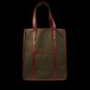 Frank Clegg Dark Olive Cotton Canvas Market Tote Bag Online