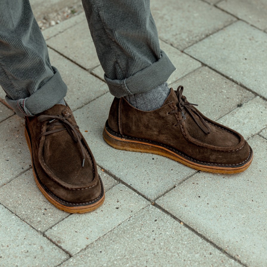 Astorflex Dark Chestnut Suede Beenflex Derbies Hot