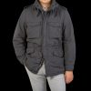 Aspesi Grey Nylon Padded Field Jacket Clearance