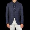 Eduard Dressler Dark Blue Checked Wool Sendrik Blazer Online