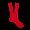 Pantherella Indies Red Merino Wool Ribbed Ankle Socks Clearance