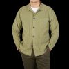 Universal Works Light Green Cotton Corduroy Bakers Overshirt Wholesale