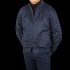 Maurizio Baldassari Dark Blue Pure Cashmere Blouson Hot