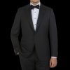 Canali Black Wool Peak Lapel Tuxedo Suit Wholesale