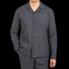 Sunspel Navy Checked Windowpane Pyjamas Hot