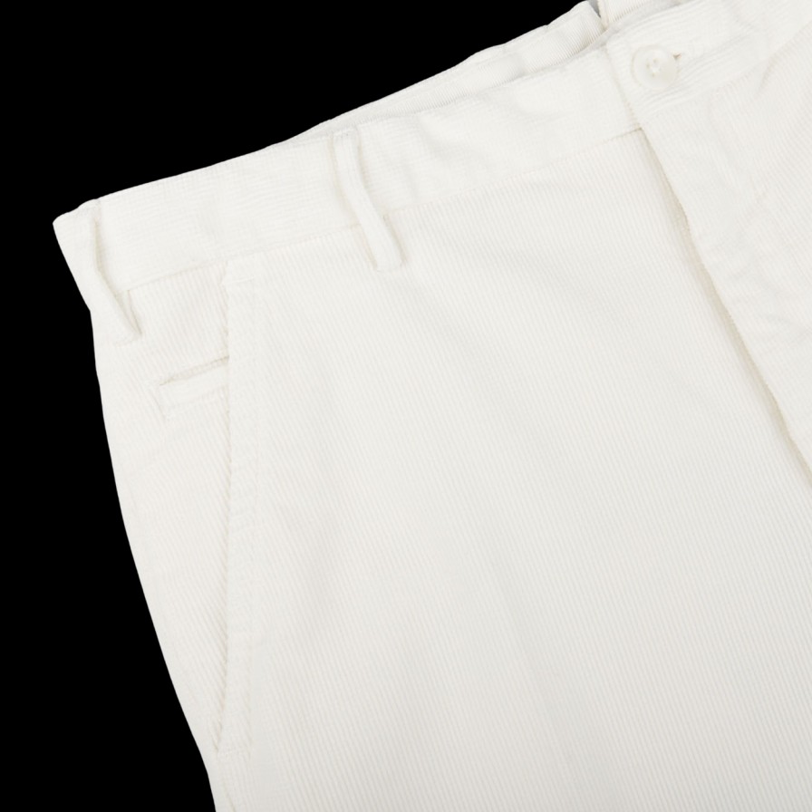 Incotex White Cotton Corduroy Comfort Chinos Wholesale