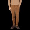 Incotex Tobacco Brown Cotton Tapered Fit Chinos Best