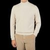 Filippo de Laurentiis Ecru Beige Wool Cashmere Rollneck Hot