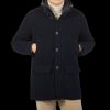 Herno Navy Blue Knitted Wool Nylon Jacket Hot