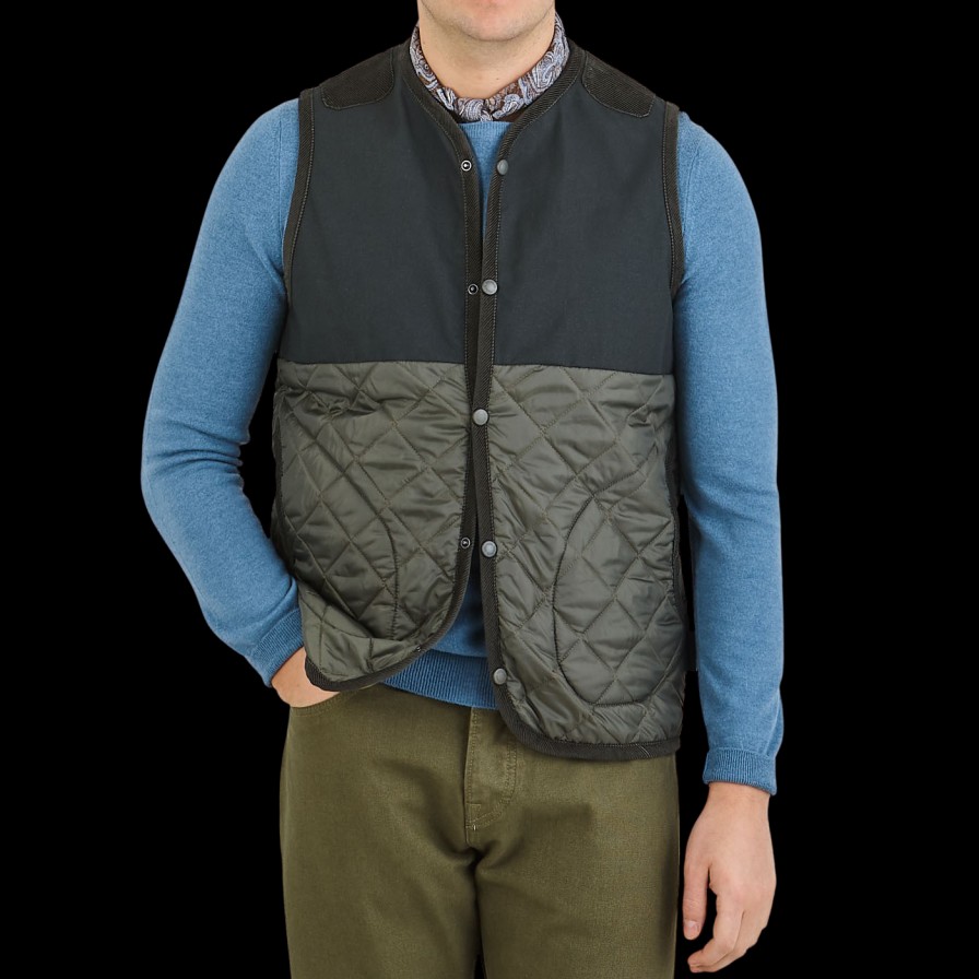 Lavenham Olive Green Thornham Technical Gilet Best