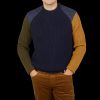 Peregrine Navy Merino Wool Thomas Funky Jumper Wholesale