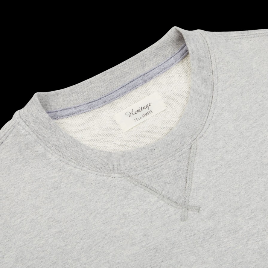 Tela Genova Grey Pure Cotton Benito Sweatshirt Clearance