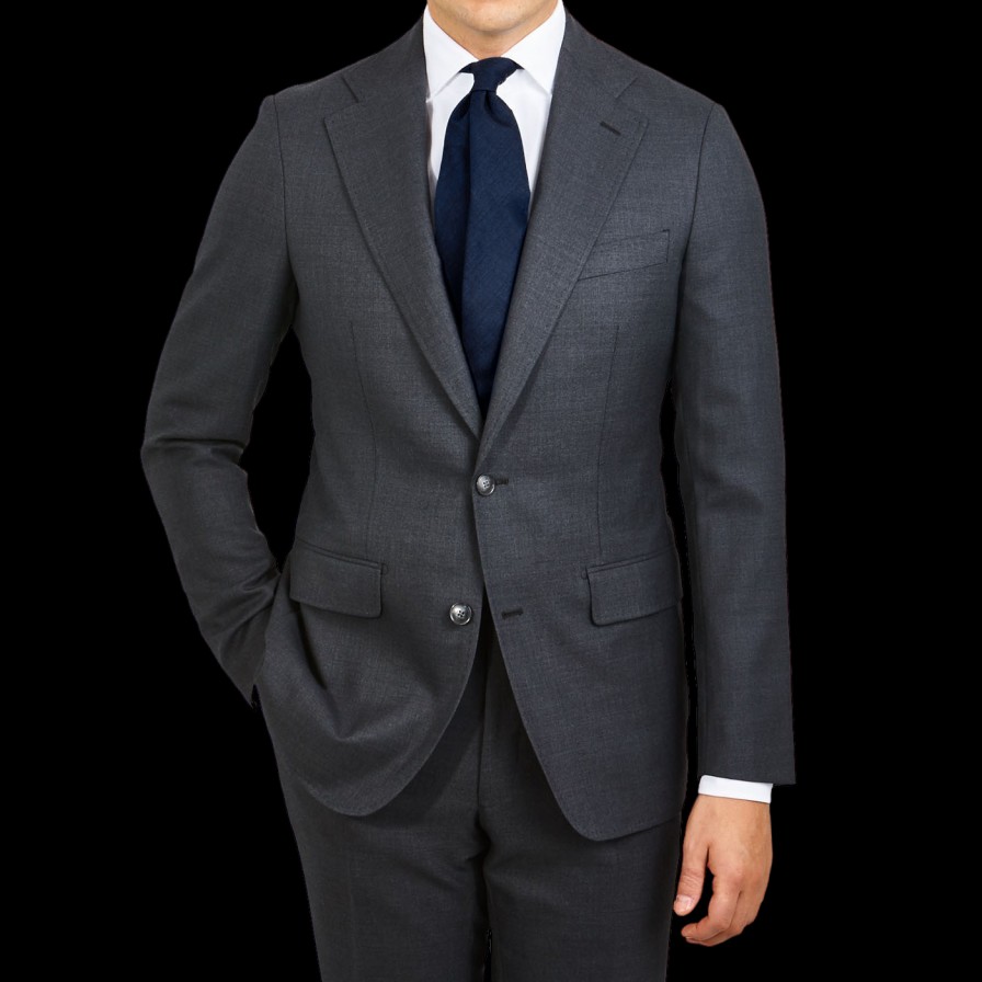 Baltzar Sartorial Grey Super 100'S Wool Suit Jacket Best