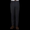 Studio 73 Navy Super 130S Wool Pleated Suit Trousers New