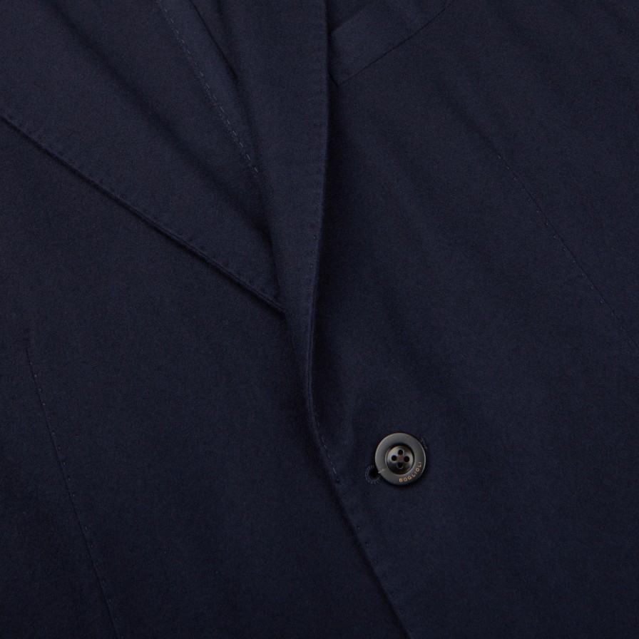 Boglioli Navy Blue Brushed Wool K Jacket Online