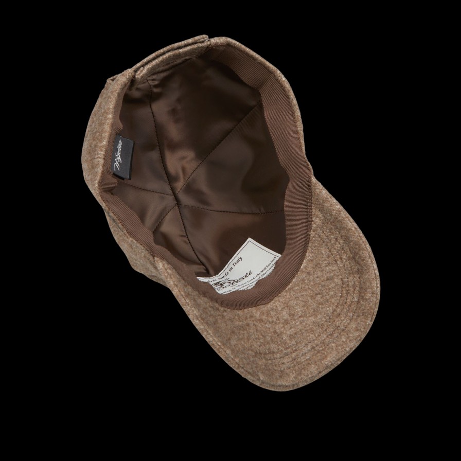 Wigéns Brown Wool Cotton Cashmere Baseball Cap Clearance